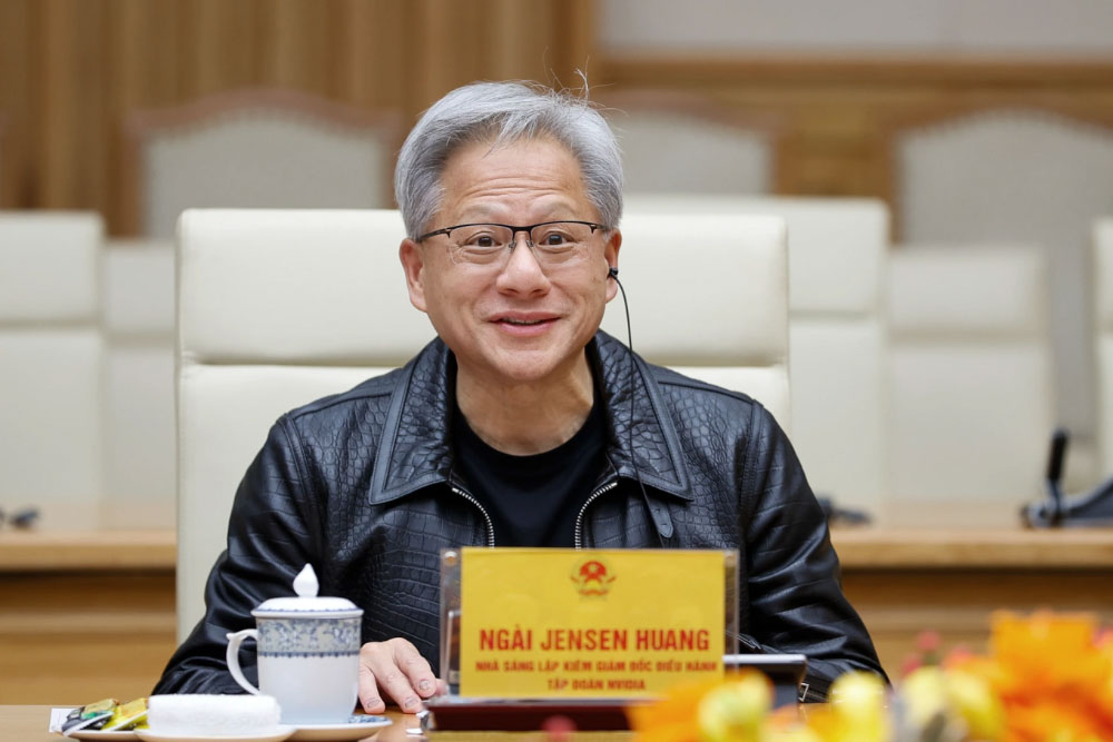 CEO Nvidia Jensen Huang tại một sự kiện được tổ chức tại Hà Nội jensen-huang